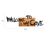Wallity Welcome To My Cave - Escultura de pared en nogal y negro